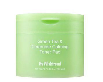 Заспокійливі охолоджуючі тонер-пади BY WISHTREND Green Tea & Ceramide Calming Toner Pad, 70 шт 555987 фото