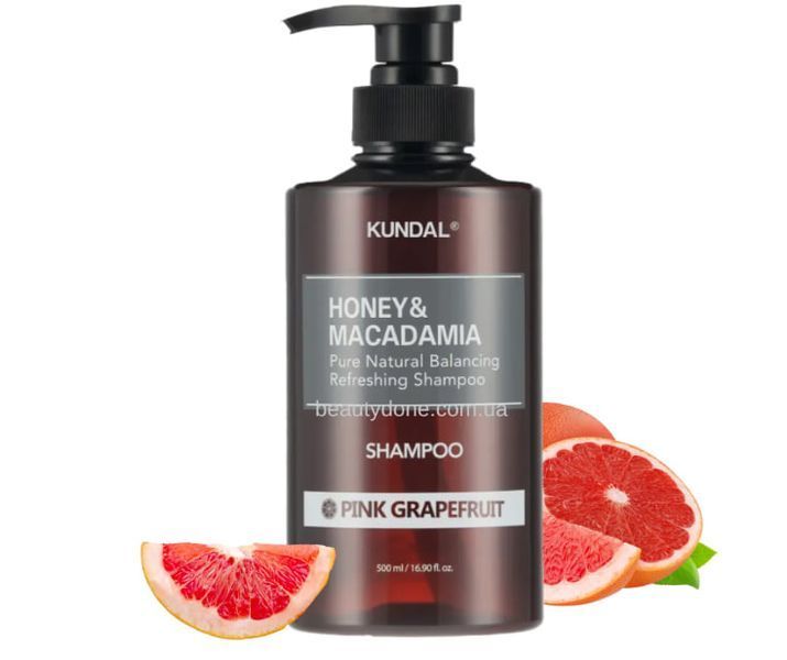 Шампунь відновлюючий "Рожевий Грейпфрут" Kundal Honey & Macadamia Shampoo Pink Grapefruit 500ml 0010 фото