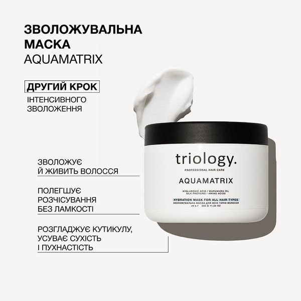 Зволожувальна маска для всіх типів волосся Aquamatrix triology. 900909 фото
